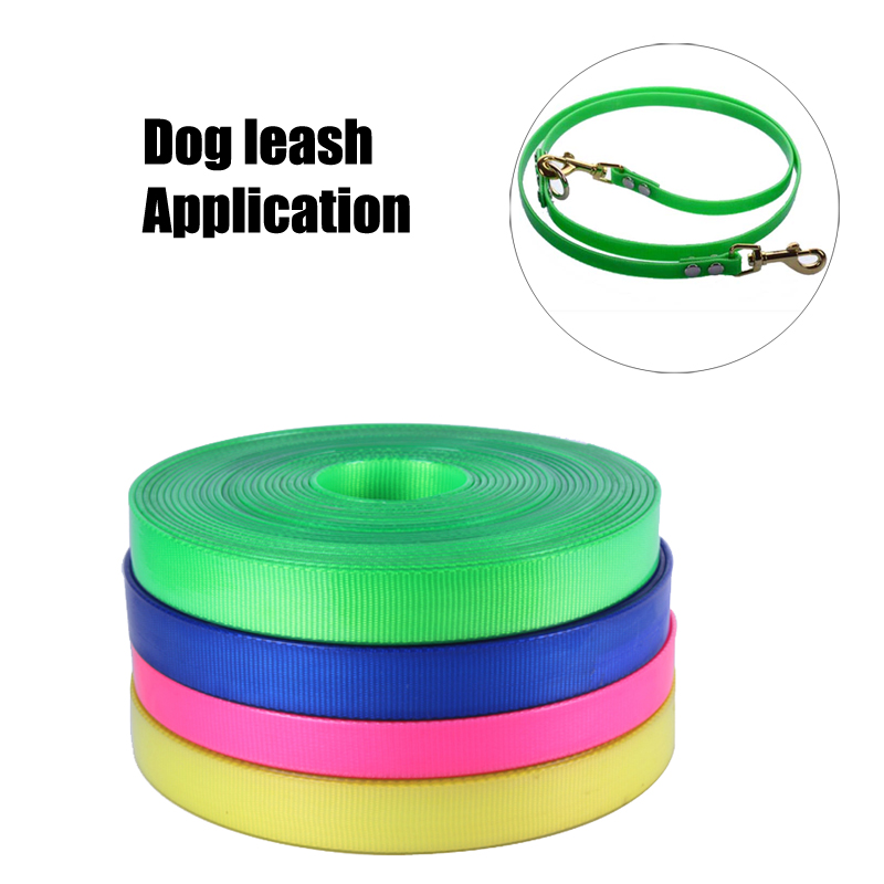 Waterproof TPU coated webbing for training dog lead