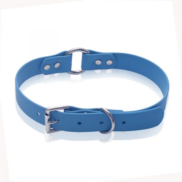 Blue Waterproof Durable,PVC Dog Collar Supplier,with O-ring