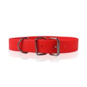 Solid Red Color PVC Dog Collar